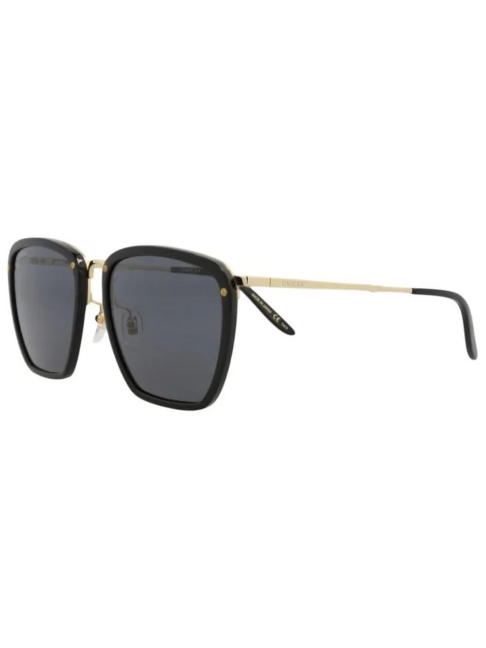 New Gucci Mens Square/Rectangle Black Gold Grey Fashion Designer Sunglasses